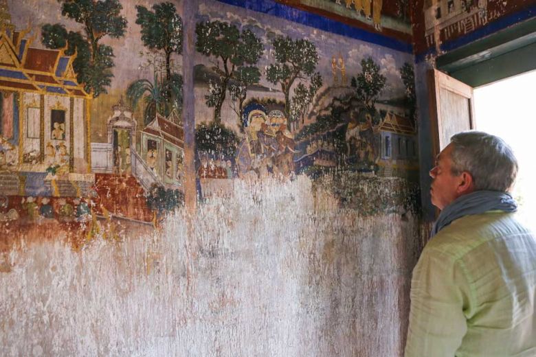 Venerable Men Tot says centuries-old murals in the pagoda detail the life of Buddha’.