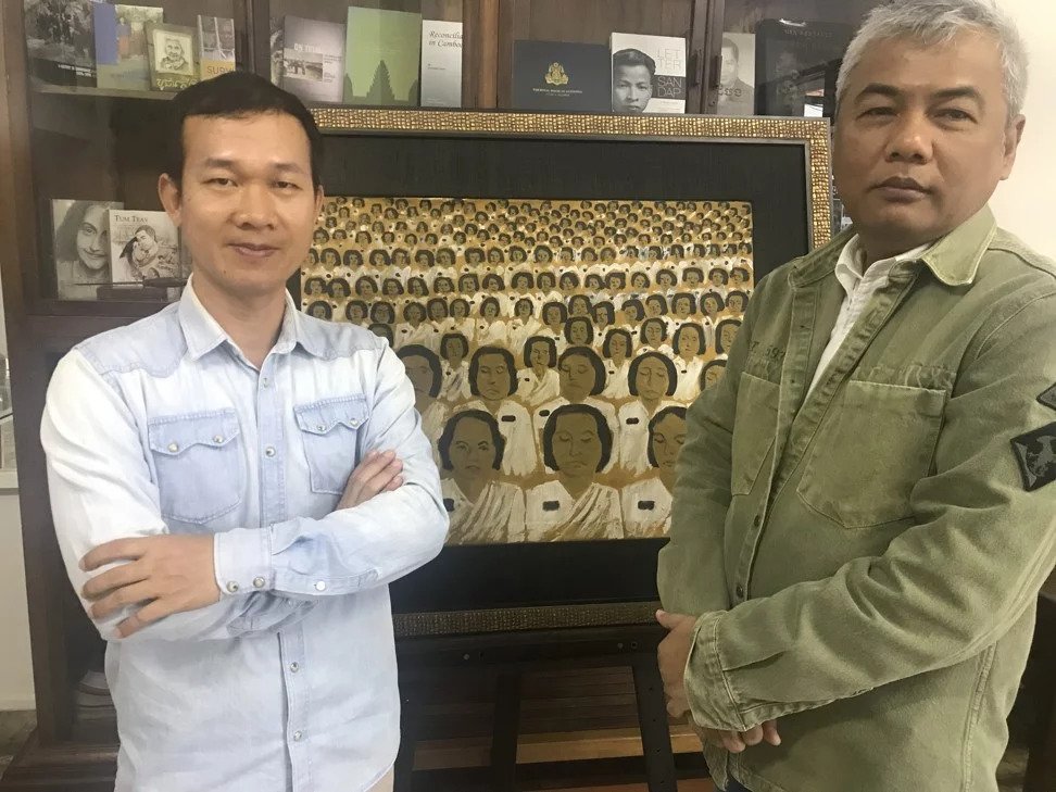 Dr Ly Sok-Kheang (left) and Youk Chhang at the Documentation Centre of Cambodia, in Phnom Penh