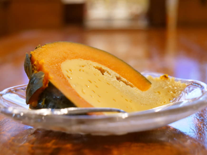 Signature dish: This traditional Cambodian dessert is made by hollowing out an entire pumpkin and filling it with egg, coconut milk and sugar before steaming it for several hours.