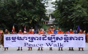 Thousands of Buddhist Monks Joint Peace Walk