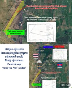 Unilateral Thai Map Reveals Thai’s Occupation into Cambodian Territory in Prey Chan Village