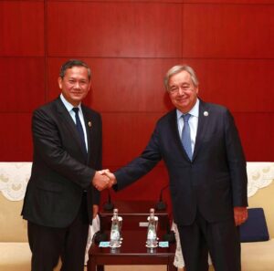 Prime Minister Hun Manet Urges UN Secretary-General to Encourage Thailand to Pursue Peaceful Border Resolution