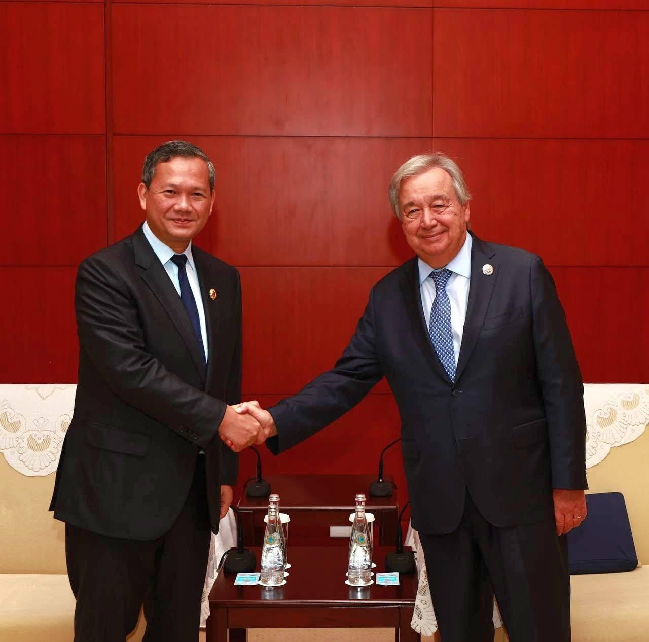 Prime Minister Hun Manet Urges UN Secretary-General to Encourage Thailand to Pursue Peaceful Border Resolution
