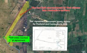 Unilateral Thai Map Reveals Thai’s Occupation into Cambodian Territory in Prey Chan Village